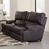 Catnapper 458 Wembley Lay Flat Reclining Console Loveseat