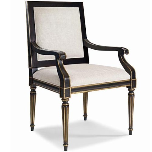 Dining Arm Chair with Arrow Feet