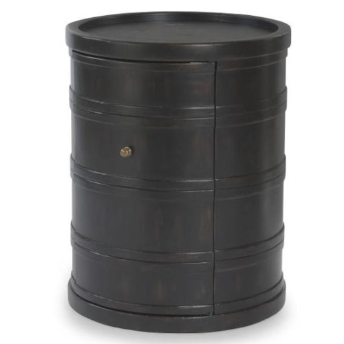 Bob Timberlake Transitional Drum Side Table with Open Storage