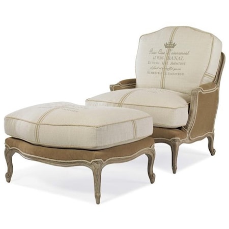 Grand Bergere Chair and Ottoman