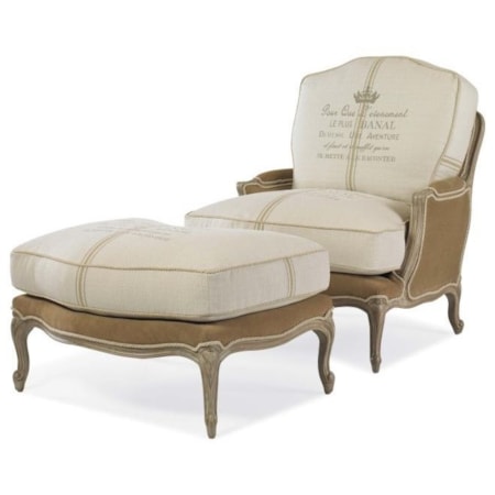 Grand Bergere Chair and Ottoman