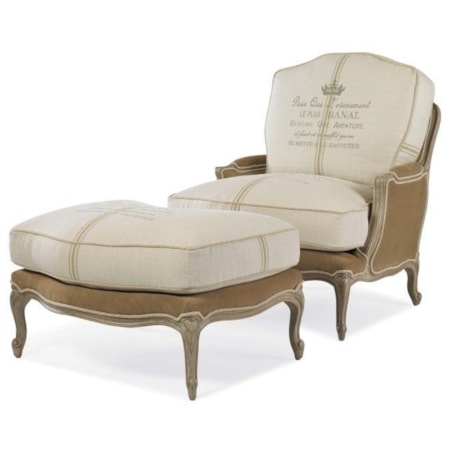 Grand Bergere Chair and Ottoman