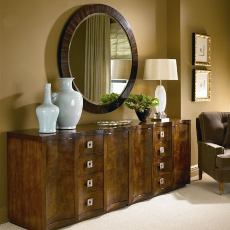 Pair of Chests and Ebonized Mirror
