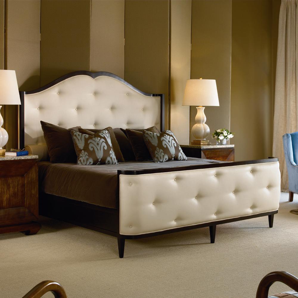 Bed with Upholstered Headboard and Footboard