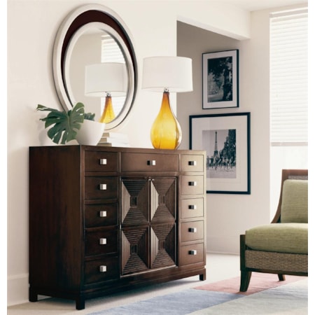 Pacific Master Chest and Circle-in-Circle Mirror