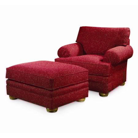 Customizable Chair and Ottoman Set