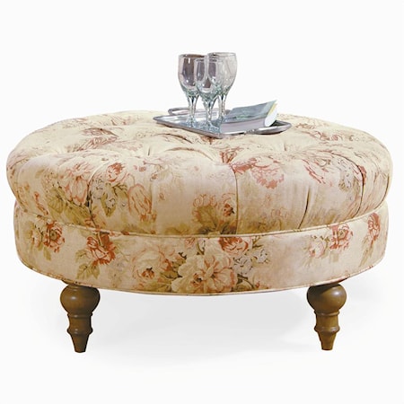 Button Tufted Ottoman