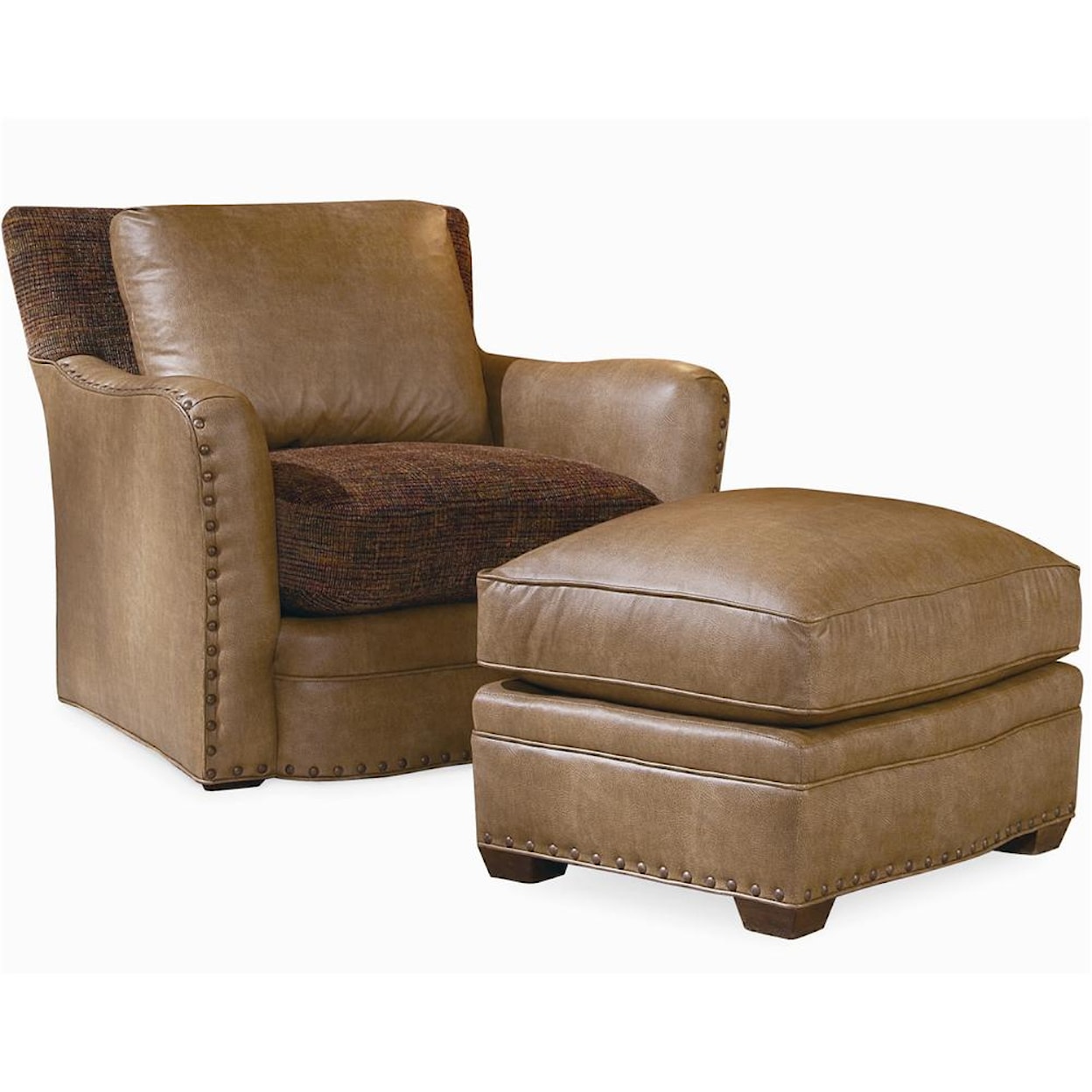 Century Elegance  Upholstered Chair & Ottoman