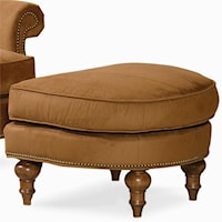 Ottoman with Turned Feet