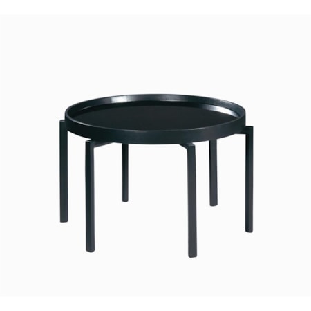 Round Coffee Table with Glass Insert