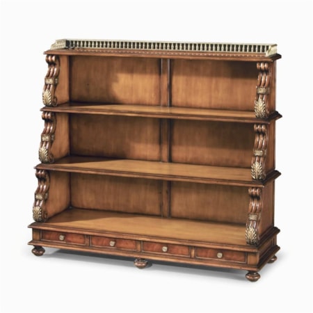 Regency Revival Bookshelf with Pilasters