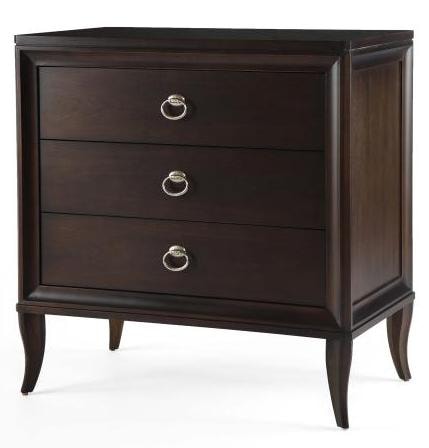 Transitional 3-Drawer Nightstand