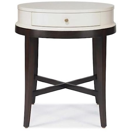 Transitional Lamp Table with Single Drawer