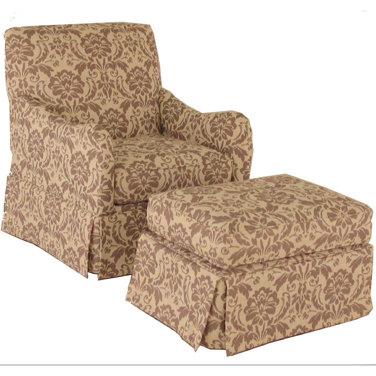 Chairs America Accent Chairs and Ottomans Traditional Glider Chair and Ottoman Set