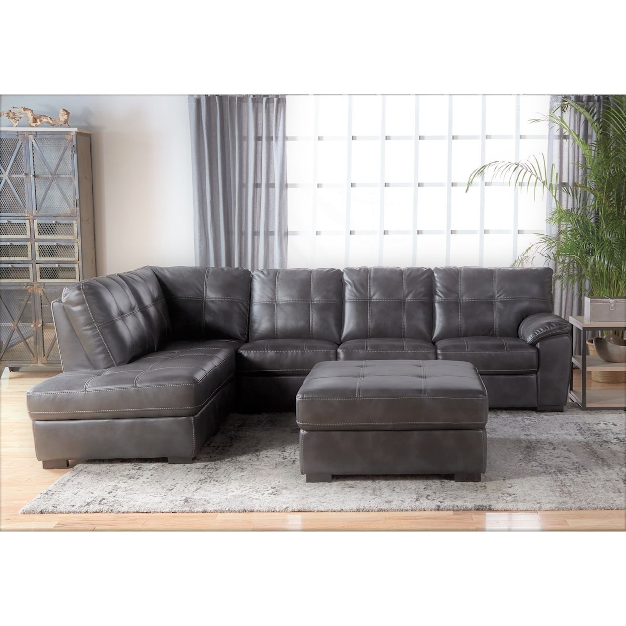 VFM Signature 5312 Tufted Sectional with Bumper Chaise