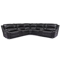 Power Reclining Sectional Sofa with 2 Consoles