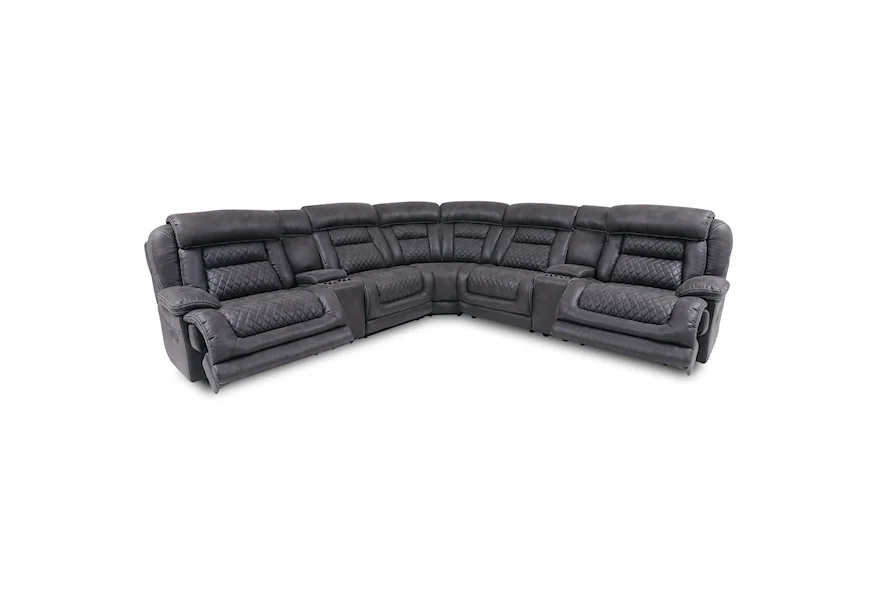 Dakota 6-Piece Power Reclining Sectional by Cheers at Lagniappe Home Store