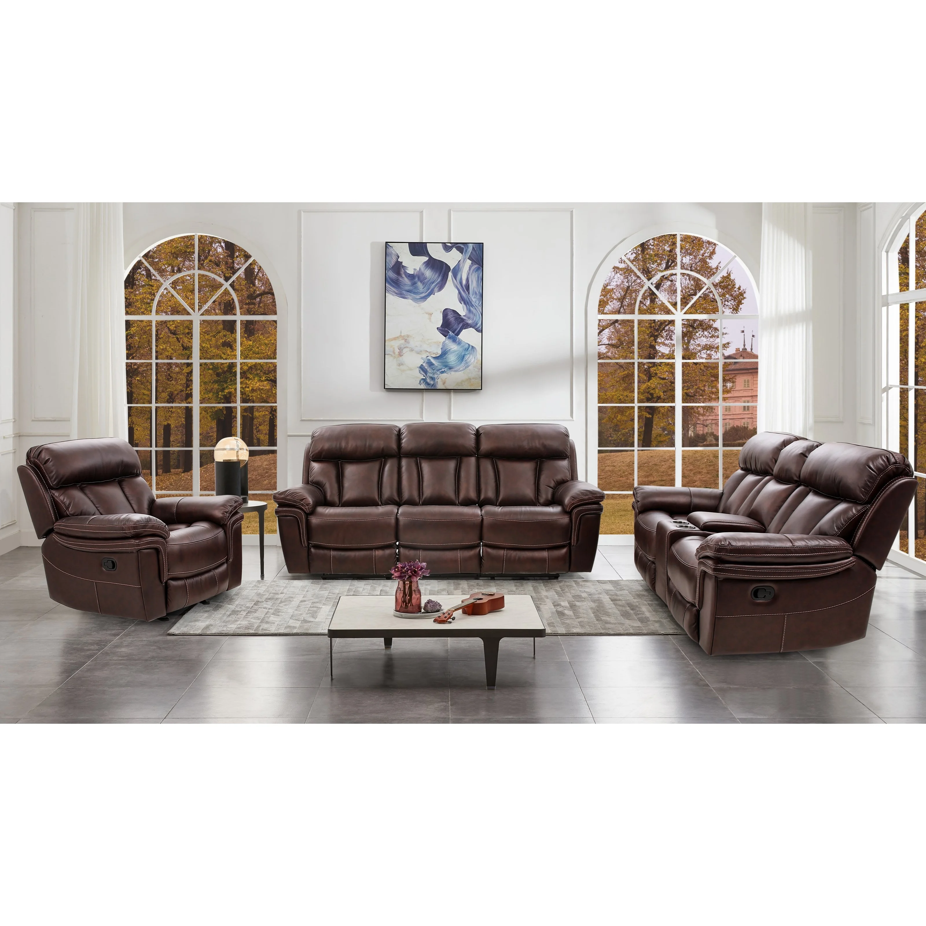 Cheers 9597 9597R42D_WSAM1 Glider Recliner with Pillow Arms Sam's