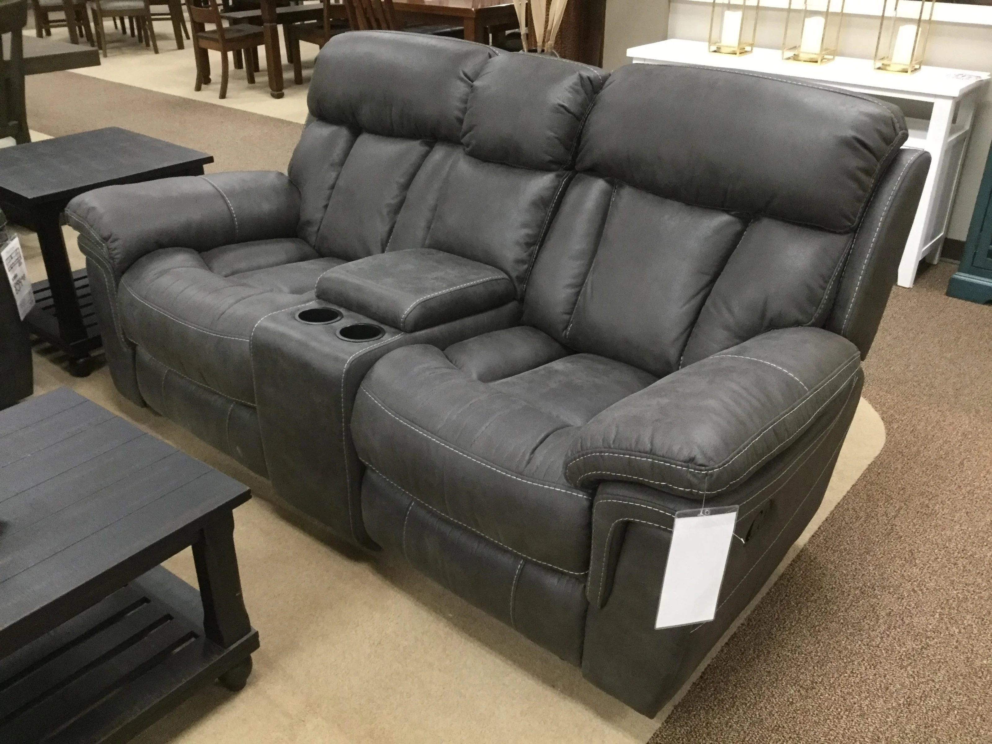 Cheers 9597 17315 Contemporary Wallhugger Glider Console Power