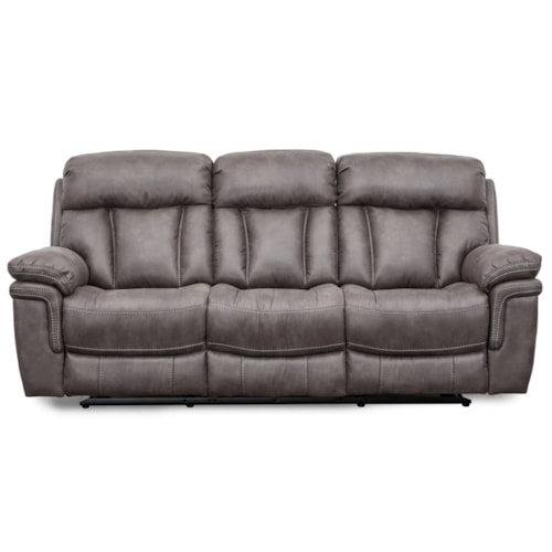 Contemporary Wallhugger Dual Reclining Sofa with Pillow Arms