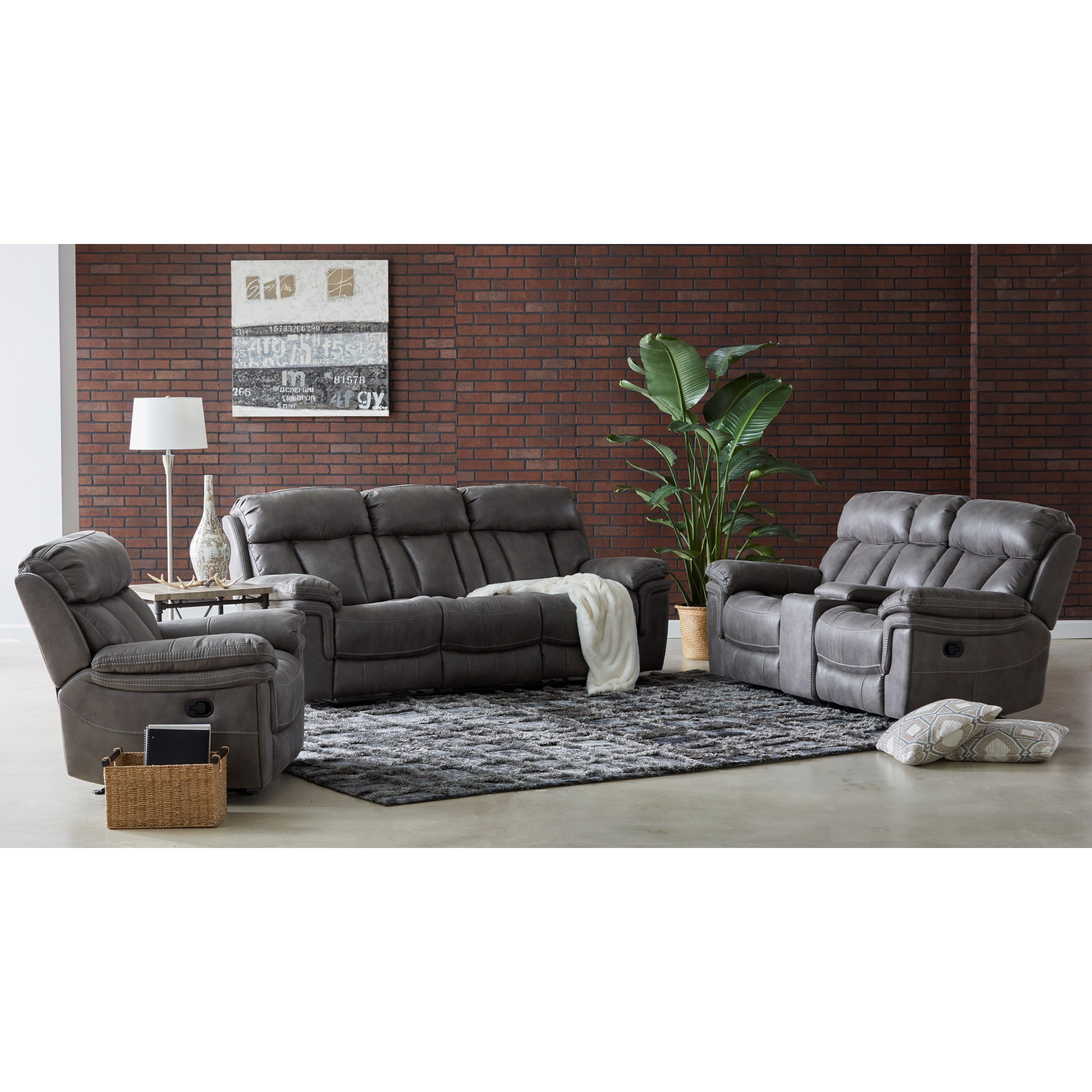 9597 Wallhugger Dual Reclining Sofa