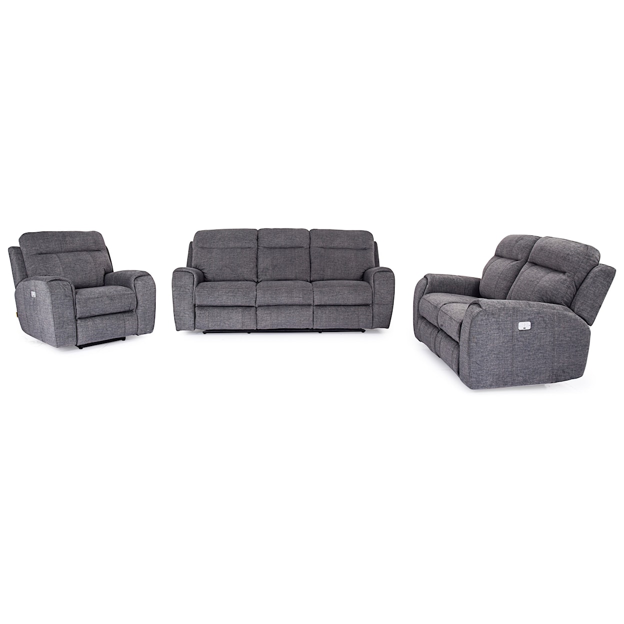 Warehouse M 9868 Reclining Sofa w/ Power Headrests