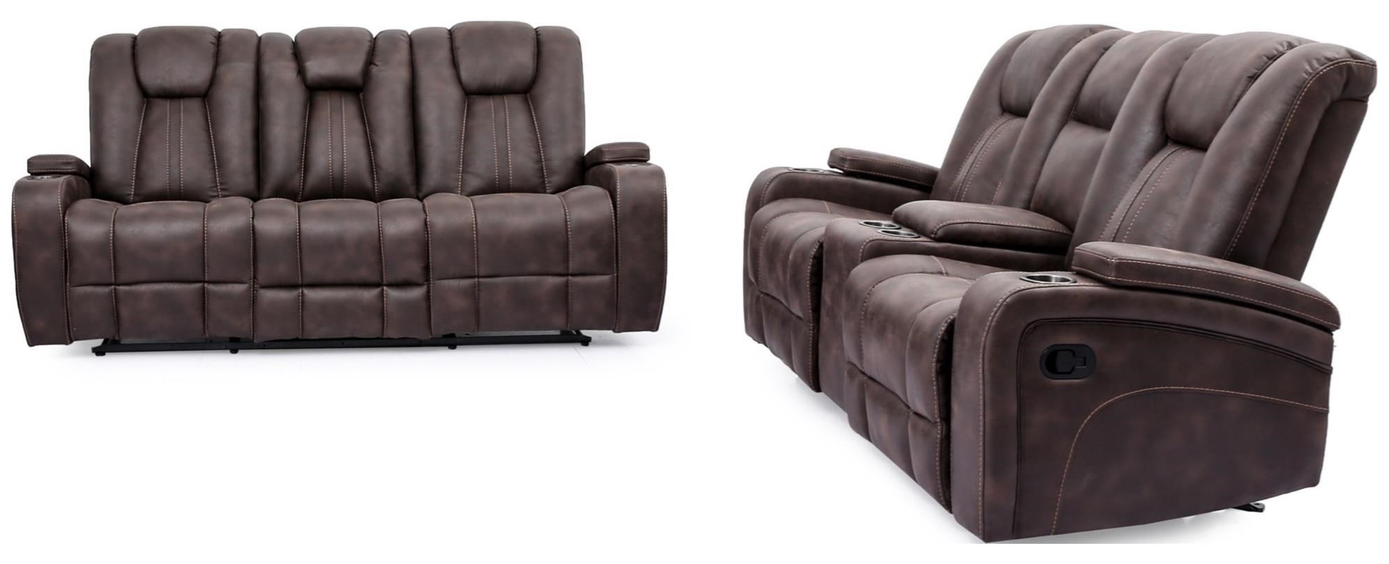 Cheers 9990M X9990BM L3 2M T L Dual Reclining Sofa with Drop Down