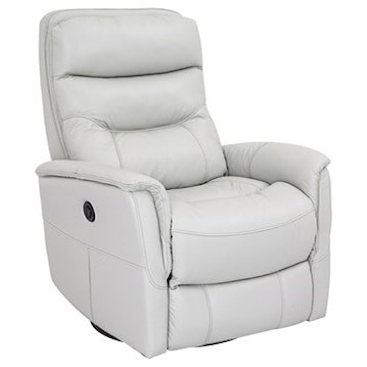 Cheers K887 Power Leather Swivel Recliner in Dove