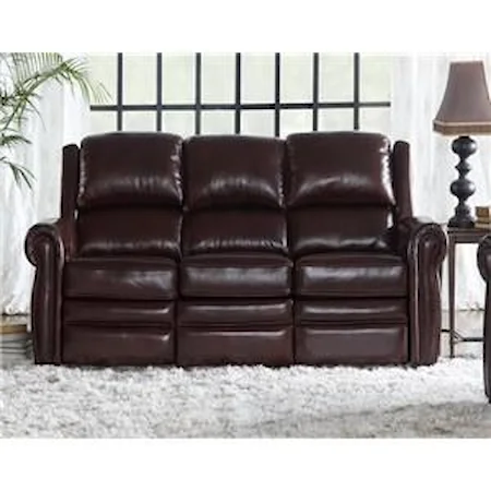 Burgundy Dual Power Reclining Leather Match Sofa