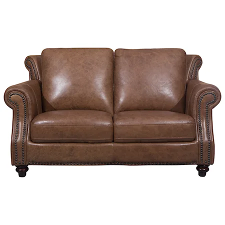 Traditional Loveseat with Nailhead Trim