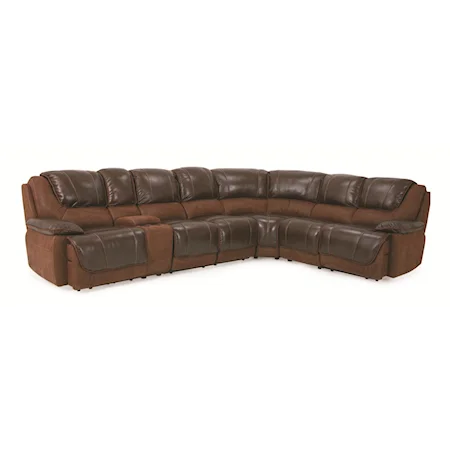 Casual 7 Piece Reclining Sectional Sofa