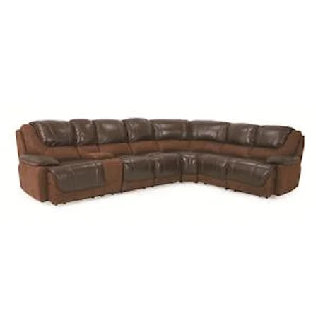 Casual 7 Piece Reclining Sectional Sofa