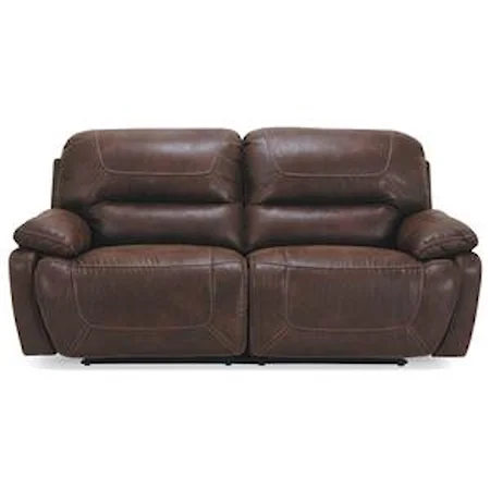 Casual Reclining Sofa with Stitching