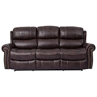 Dual Reclining Sofa with Rolled Arms