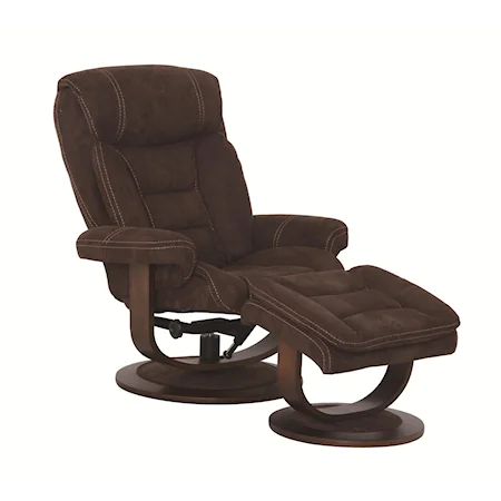 Contemporary Recliner and Ottoman Set