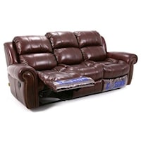 Reclining Sofa with Rolled Arms and Nailhead Trim