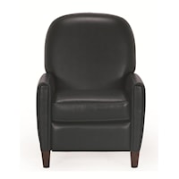 Contemporary Leather Chair with Curved Back