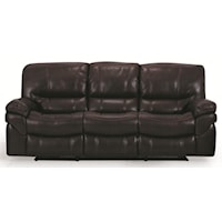 Casual Reclining Sofa with Pillow Top Arms