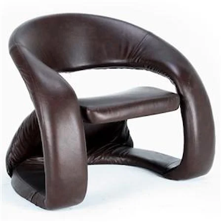 Contemporary Leather Accent Chair