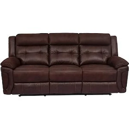 Casual Dual Recline Sofa with Pillow Arms