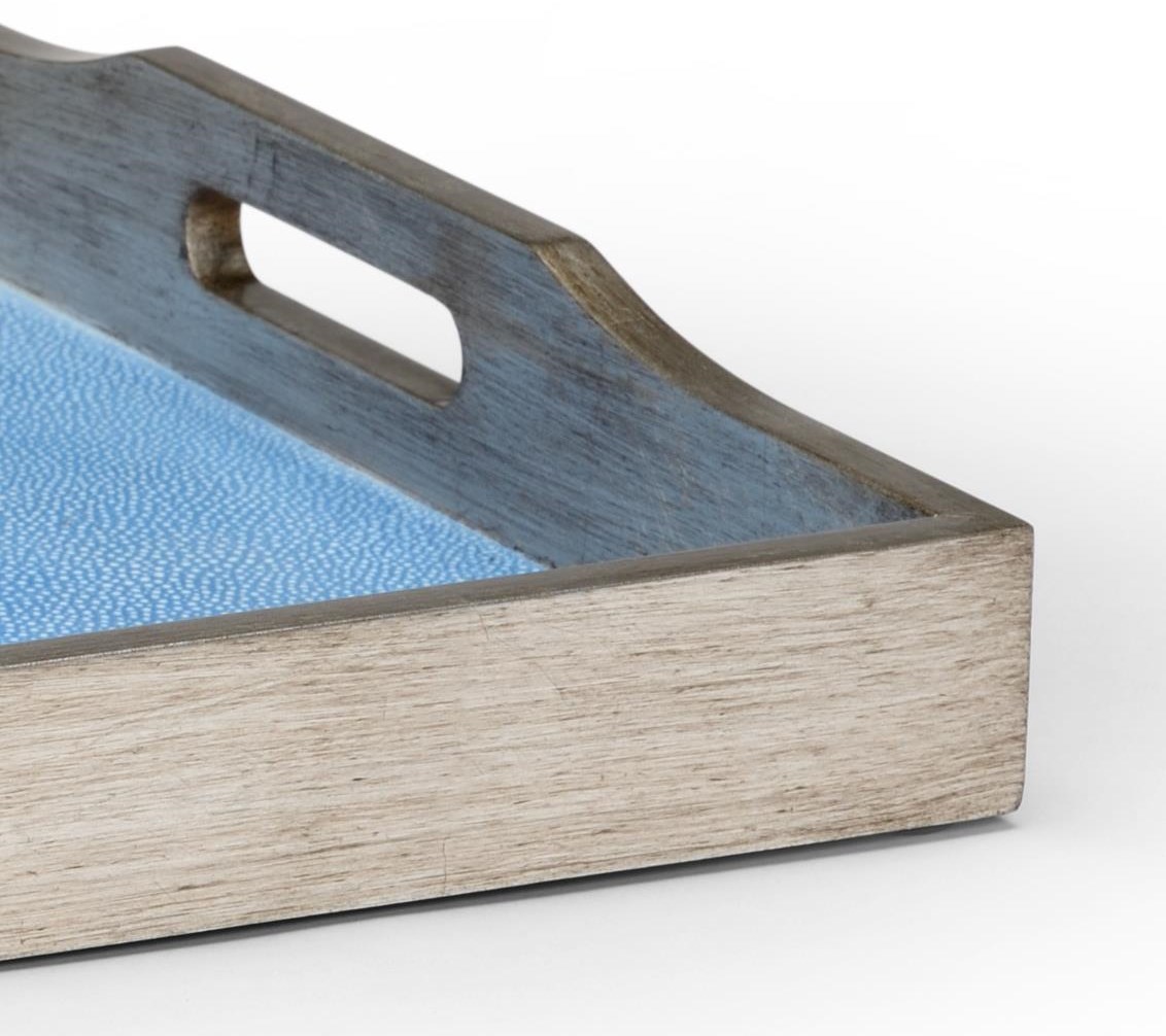 Chelsea House Trays 383980 Large Blue Shagreen Tray Jacksonville
