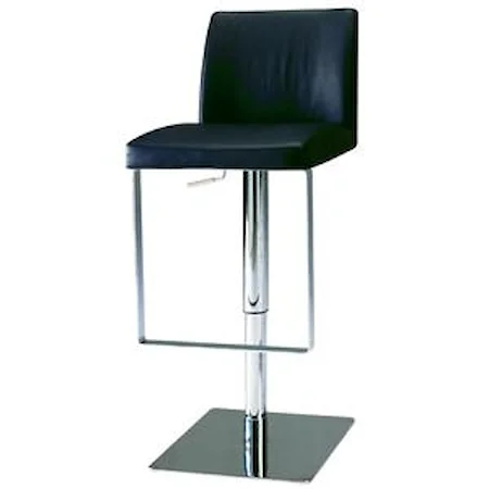 Adjustable Height Swivel Stool with Upholstered Seat