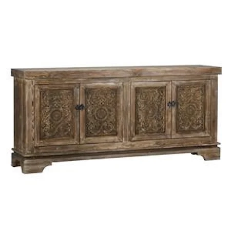 AMITA 4DR SIDEBOARD BROWN STONE