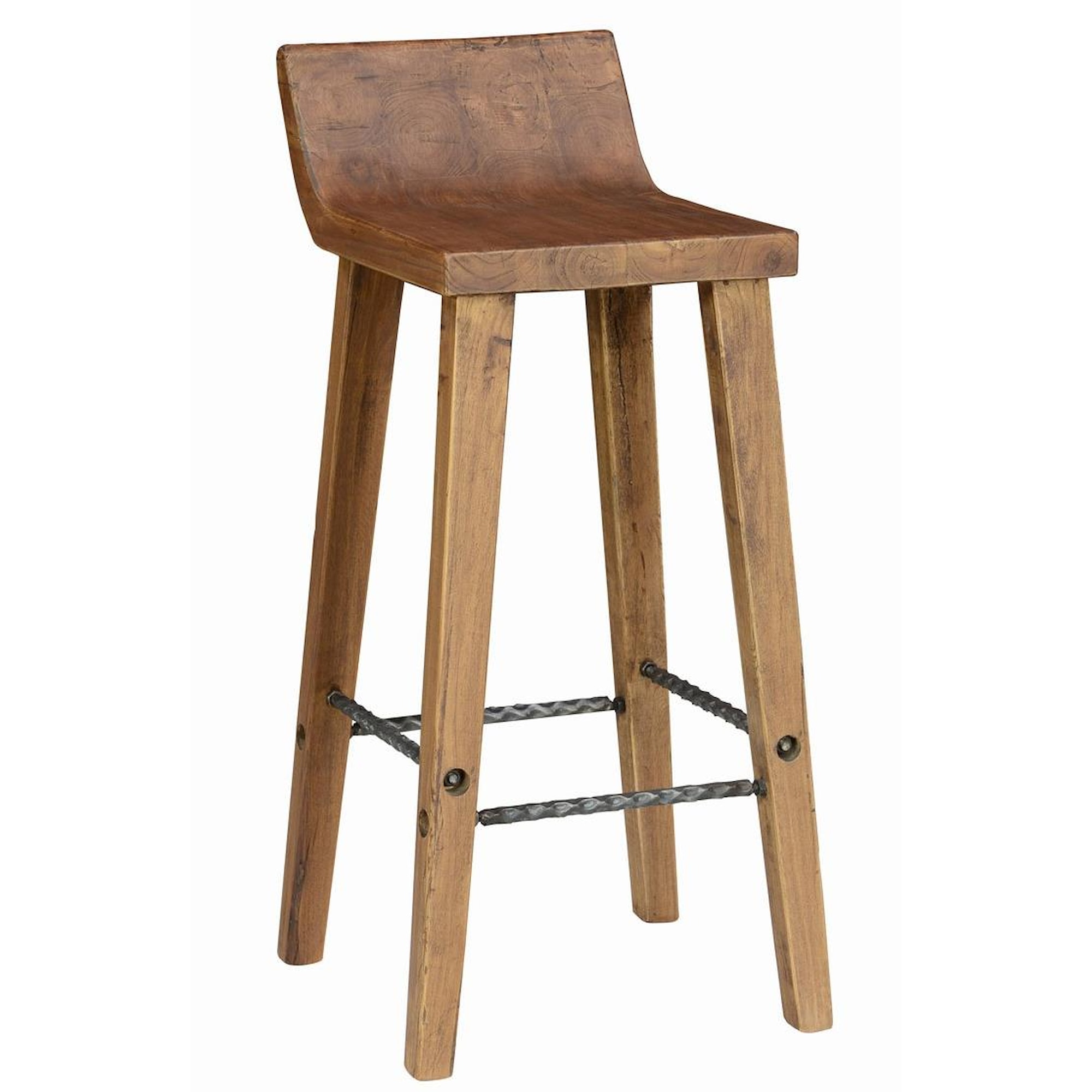 Classic Home Arturo 53003520 Practical Low Back Bar Stool with Iron