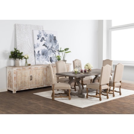 4 Door Reclaimed Pine Sideboard