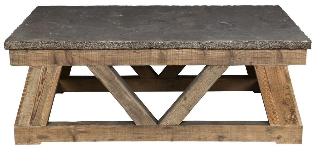 Classic Home Marbella O51030295T Blue Stone Top Coffee Table Howell