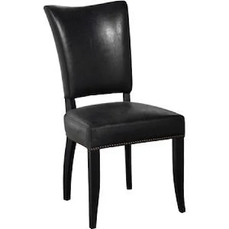 Black Upholstered Dining Side Chair