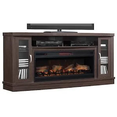 Fireplace media console