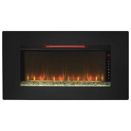 36" Wall Hanging Fireplace with Adjustable Thermostat