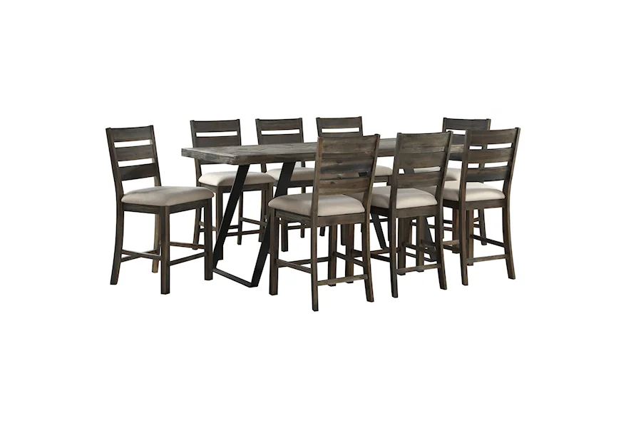 Aspen Court 9-Piece Counter Height Table and Chair Set by Coast2Coast Home at Johnny Janosik